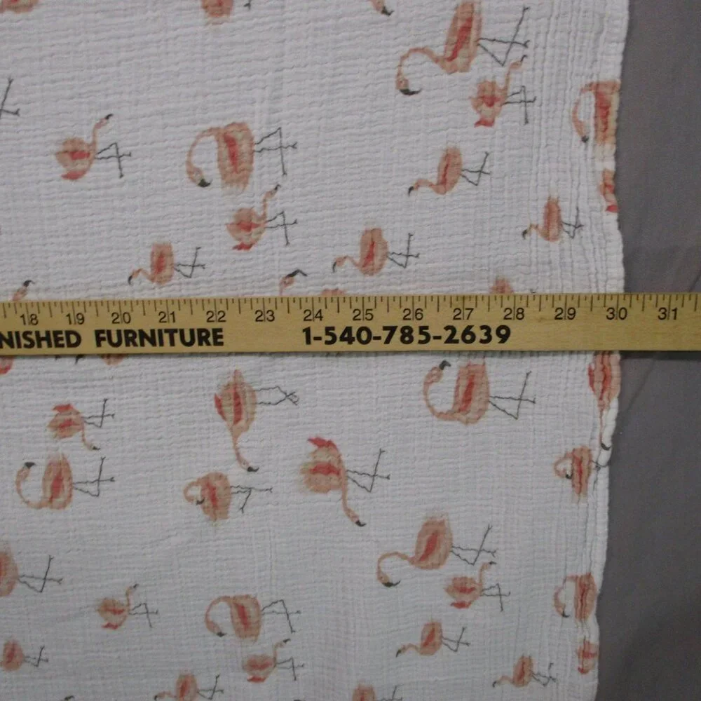 Flamingo Animal Print‎ Scarf Square White & Pink Women Size | O/S